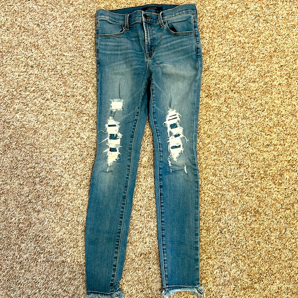 JBrand distressed skinny jeans size 27. Light wash.